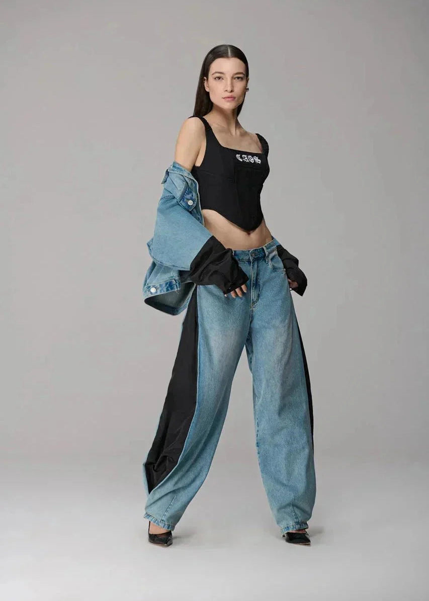 Jeans with Nylon Gusset