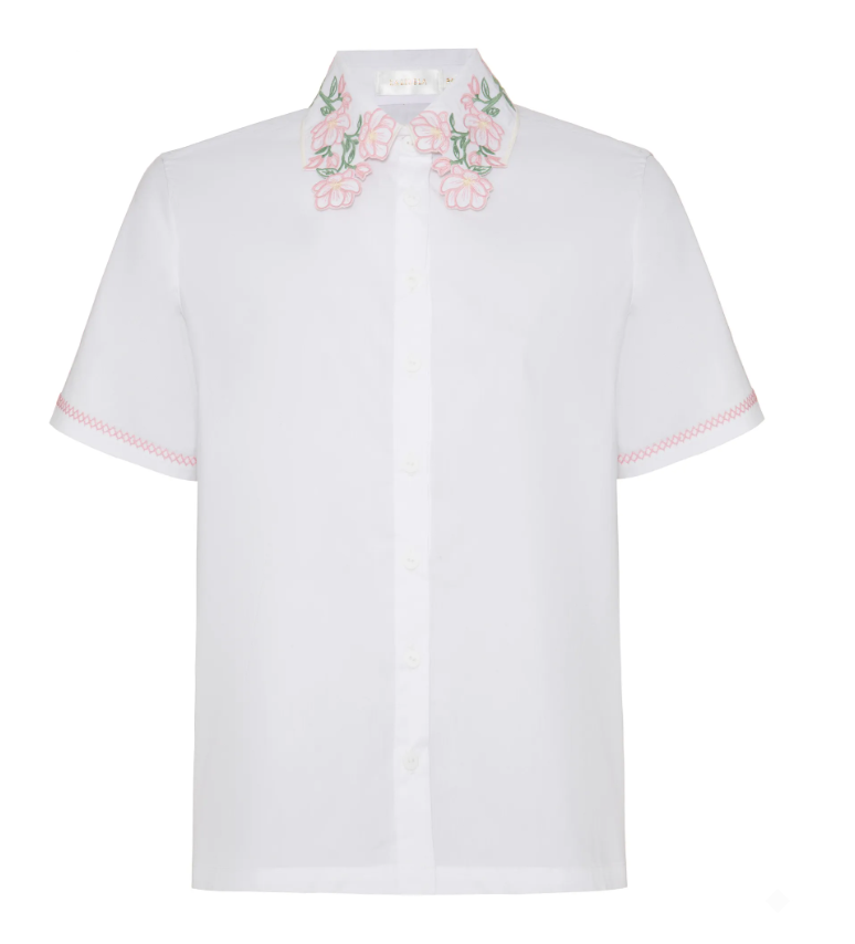 Embroidered Collar Shirt