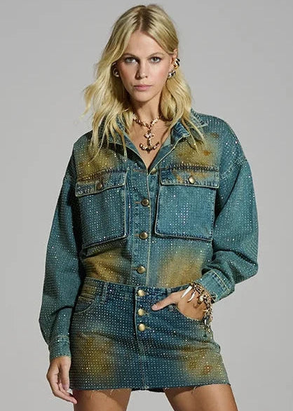 Embroidered denim jacket
