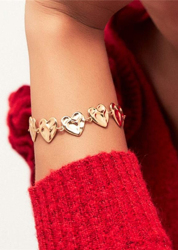 Textured Hearts Bracelet