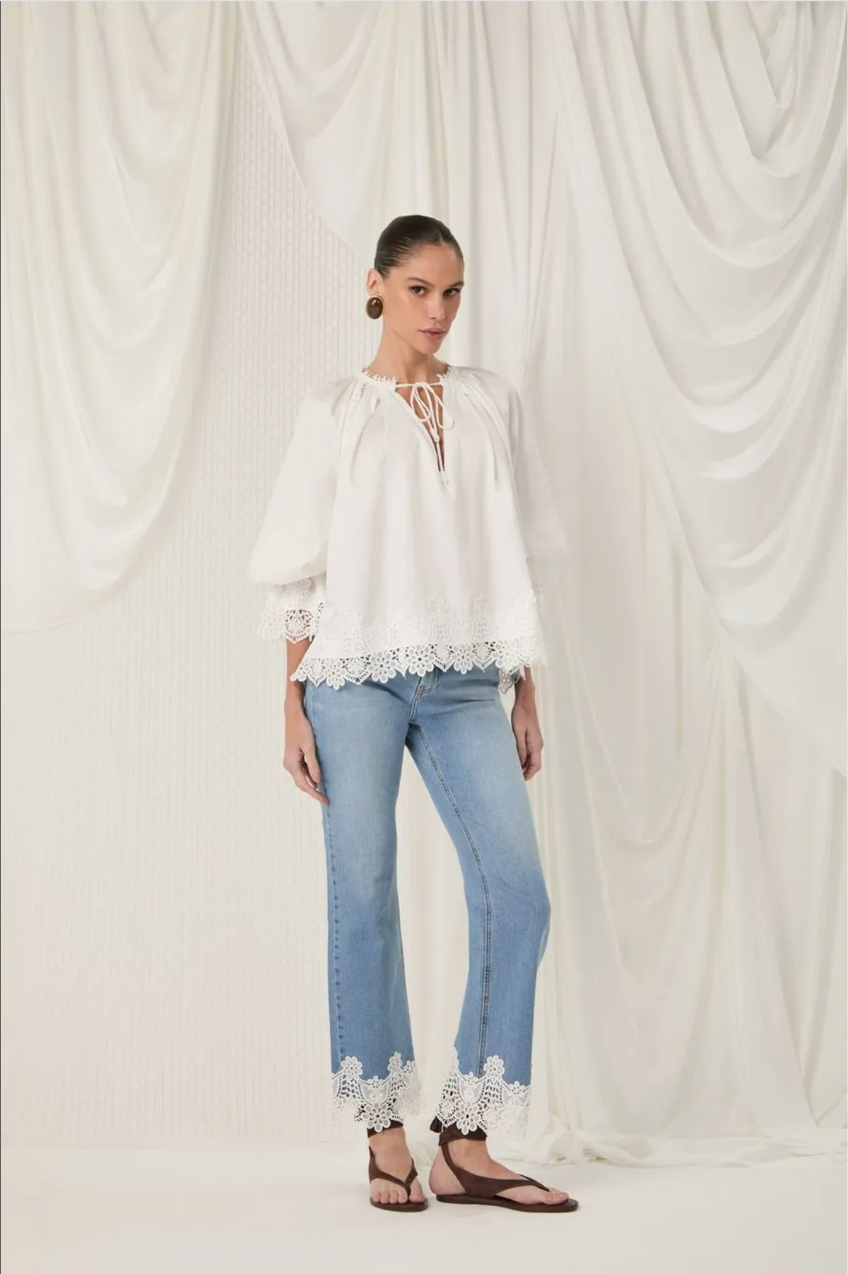 White lace tunic