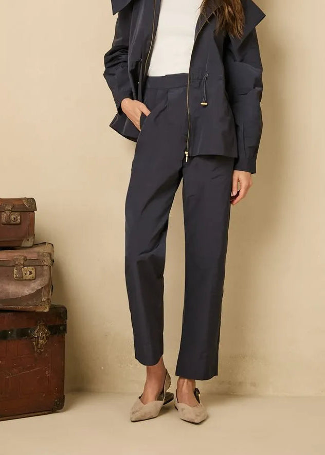 navy blue tailored pants