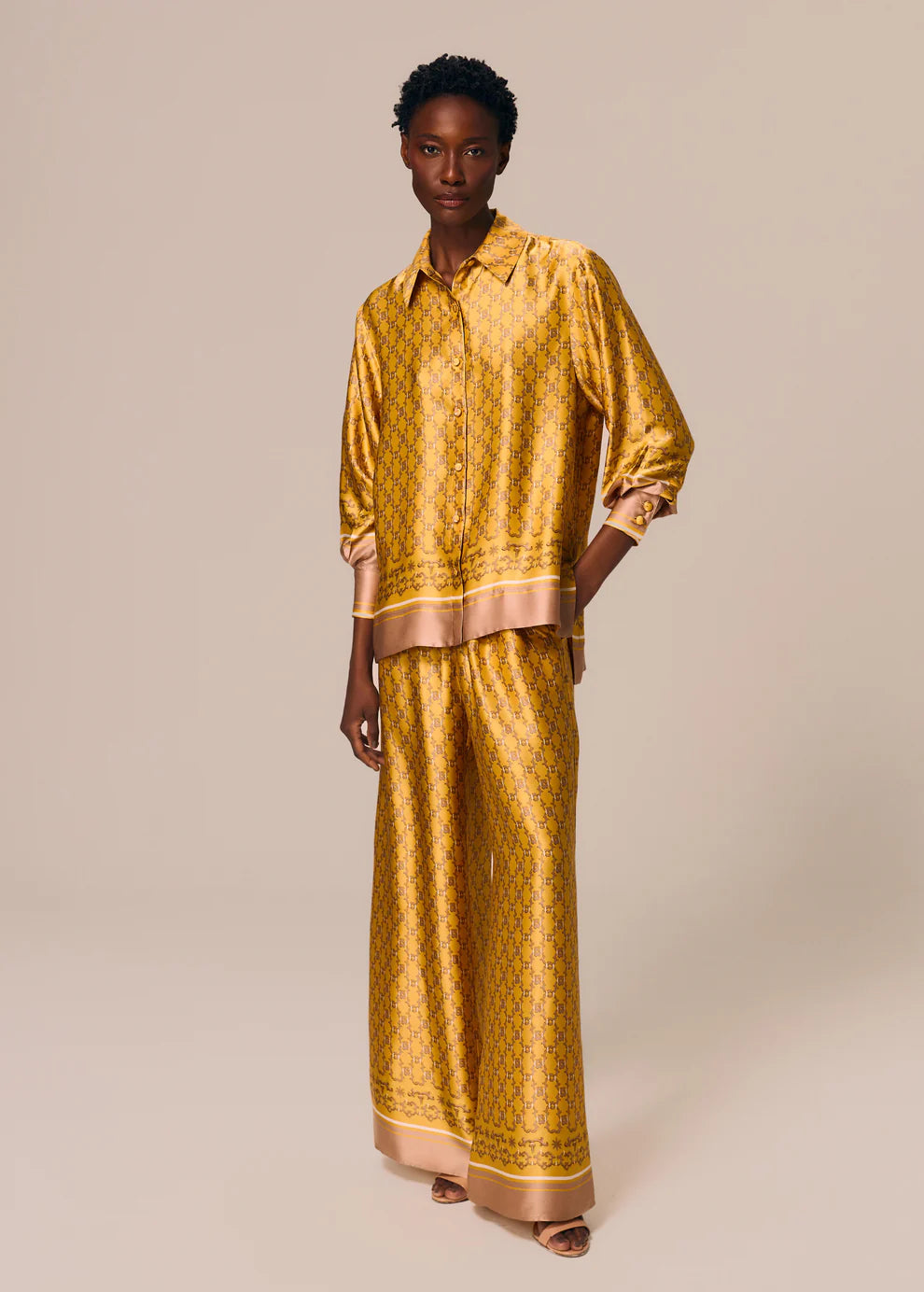 palazzo yellow pants