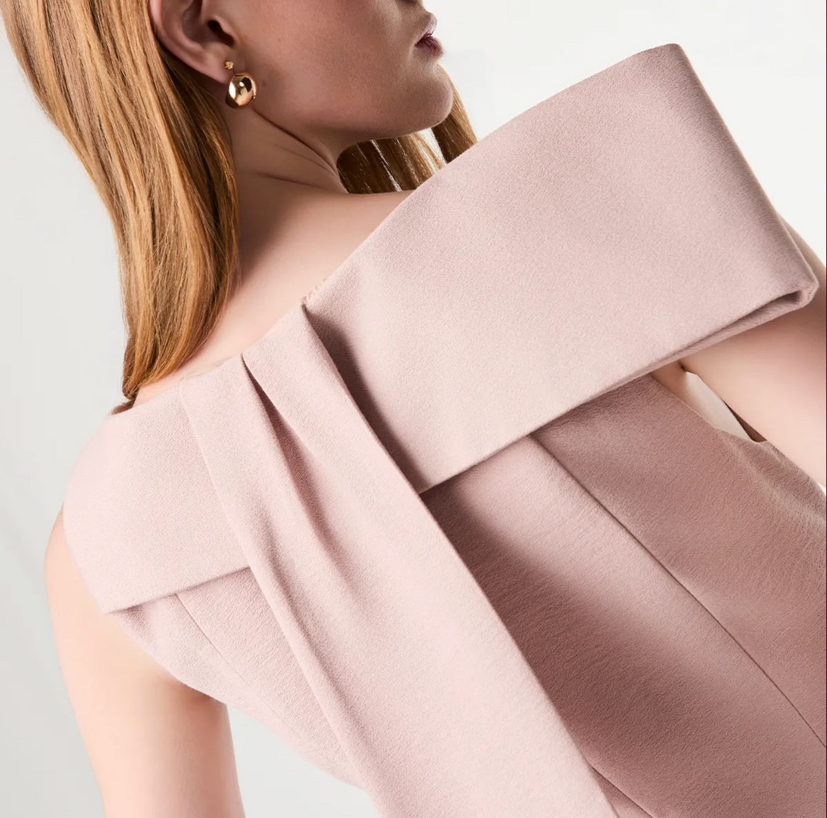 Dusty rose maxi dress semi-bow