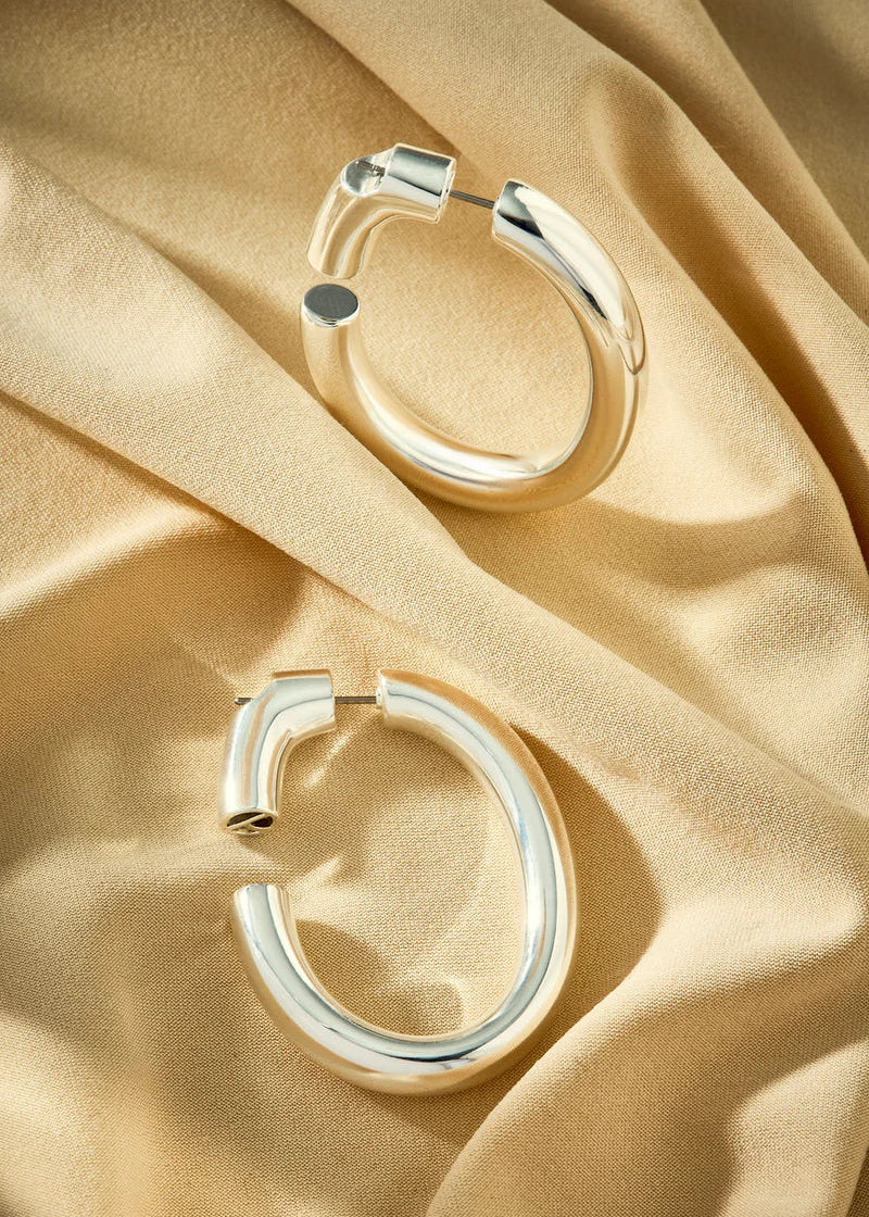 silver plated big hoop