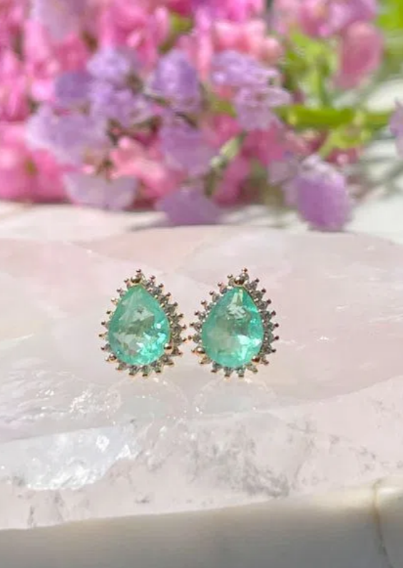 Earring Fusion Colombian Emerald Drop